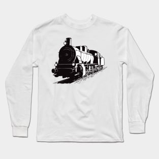 Drawing of the old locomotive Long Sleeve T-Shirt